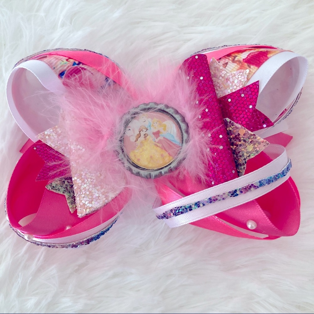 Princess Hair Bow for Girls and Toddler Size 5” Handmade Accessories